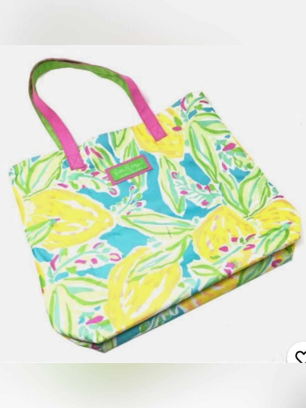 Lilly Pulitzer for Estée Lauder Colorful Lemon-Print Tote